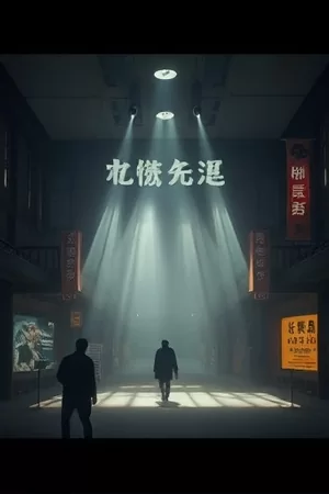 免费看影视首页主推海报：夜色中的城市天台与人物剪影