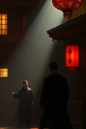 午夜书店剧集封面:深夜亮着灯的旧书店橱窗