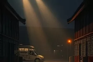 玻璃灯塔电影封面:海边矗立的玻璃质感灯塔