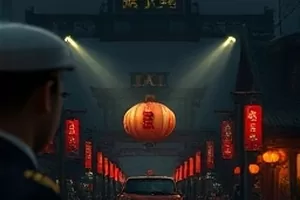 长夜放映厅剧集封面:老式放映机投出的光柱